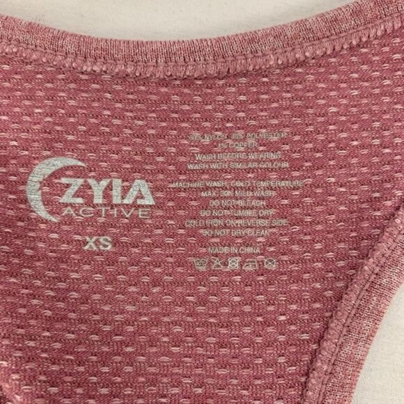 Zyia Active Size XS Womens Seamless Racerback Tank Top Pink Heathered - Picture 4 of 4